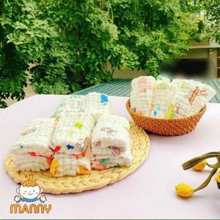 Khăn sữa 6 lớp MANNY- Sét 5 khăn