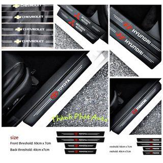 (nhiều hãng) Sét 9 miếng dán bậc cửa suzuki có vân carbon dán full keo chống trầy tốt - Mộc Lan Phụ Kiện Xế Yêu
