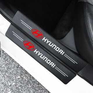 BỘ 5 MIẾNG Dán Chống Trầy Xước Có Logo Hãng Mazda Bảo Vệ Bậc Cửa Và Dán Cốp Xe Hơi, Xe Ô Tô Bằng Sợi Carbon Bền Đẹp