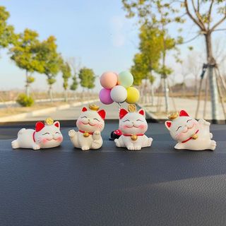 Decor Mèo thần tài trang trí taplo ô tô vô cùng đáng yêu,bàn làm việc sang trọng mang lại tài lộc may mắn đến với chủ xe