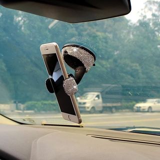Giá Đỡ Điện Thoại Đính Đá Sang Trong - Xoay 360 Độ Thông Dụng Cho Xe Hơi