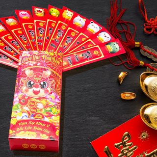 Lì xì gieo quẻ may phát tài phát lộc nắm tết năm 2024 giáp thìn độc lạ 12 con giáp hot hit giá tốt bán chạy hàng mới về kho sll sỉ Thanh Thảo