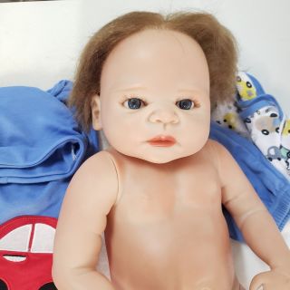 {Sell 70% Còn 399k} Búp Bê Nhựa Mắt 3D 55 cm 22 inch NPK Full Silicone Body Reborn Doll Manocanh Trẻ Em PVN4477