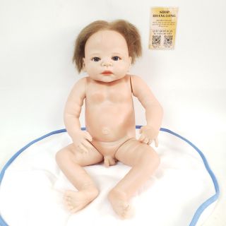 {Sell 70% Còn 399k} Búp Bê Nhựa Mắt 3D 55 cm 22 inch NPK Full Silicone Body Reborn Doll Manocanh Trẻ Em PVN4477