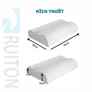COMBO 2 cái Gối cao su non, gối kê lưng, gối ngủ siêu êm ái RUITON