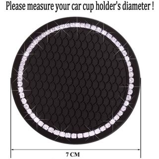 1 Miếng Lót Cốc Chống Trượt trên Ô Tô Đính Đá Sang Trọng