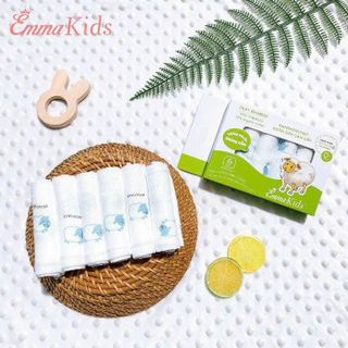 EMMAKIDS- Hộp 6 khăn sữa Cao Cấp (Kháng khuẩn- Kháng Nấm)