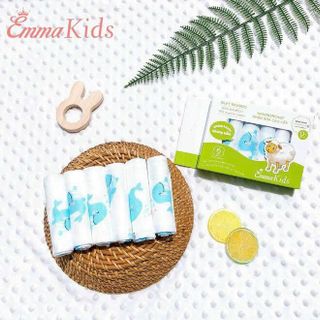 EMMAKIDS- Hộp 6 khăn sữa Cao Cấp (Kháng khuẩn- Kháng Nấm)