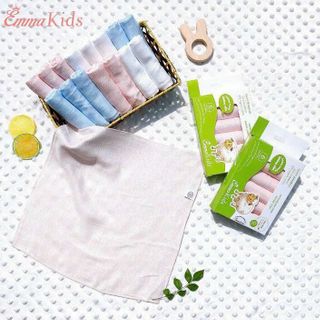 EMMAKIDS- Hộp 6 khăn sữa Cao Cấp (Kháng khuẩn- Kháng Nấm)