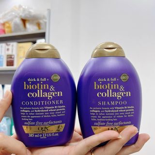 Dầu gội xả Biotin Collagen Thick & Full OGX 385ml dưỡng mọc tóc, giảm gãy rụng giá sỉ