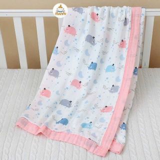 MANNY- Chăn 4 Lớp Sợi Tre Bo Viền Cao Cấp