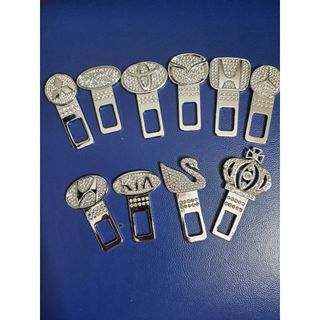 Chốt cắm đai an toàn trên ô tô đính đá theo xe hình Vương miện, thiên nga, toyota, hyundai, honda, mazda, kia, mercedes