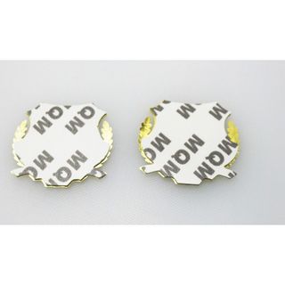 Bộ 2 miếng dán logo kim loại chữ HONDA bông lúa - logo bông lúa trang trí ô tô xe máy