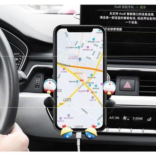 Giá đỡ điện thoại 6 chấu kẹp cửa gió điều hòa có hình icon dễ thương