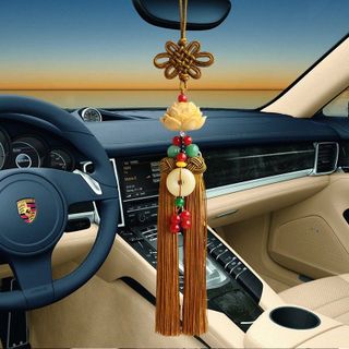 Khánh treo bông sen - gắn đồng điếu giúp mang lại không gian an lành, ấm áp cho xe ô tô hoặc nơi ở - otofunmoclan