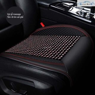 Lót ghế hàng sau Libaiwang - Bộ Áo Ghế Da Phối Hạt Gỗ Cao Cấp Chóng Nóng Cho Xe Ô Tô - Ghế Văn Phòng - Ghế Xe Tải