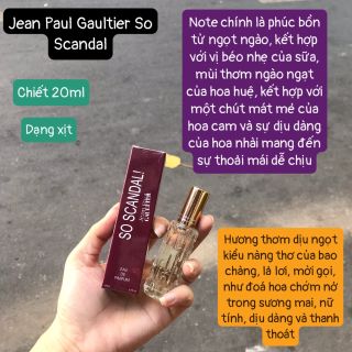 Tổng hợp nước hoa chiết 20ml xịn