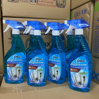 Nước Lau Kính Đa Năng PMAX Sạch Bong, Sáng Bóng, An Toàn, Hiệu Quả 650Ml