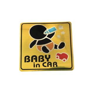 (size to) Tem dán phản quang xe ô tô Baby In Car tiện ích - Miếng Dán Hình Hoạt Hình Baby In Car 3D Chống Thấm Nước