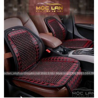 (nhiều mẫu) Bộ tựa lưng đệm ngồi bi gỗ trễn xe ô tô - giúp massage chống mỏi lưng - Lót ghế hạt hàng cao cấp giá sỉ