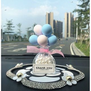 Bình bóng bay trang trí taplo ô tô - Bình bóng đính đá sang chảnh