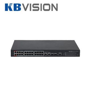 Switch PoE 24 Port Kbvision KX-CSW24-PFL (Hỗ Trợ 2 Cổng Uplink 1G + 2 Cổng Quang) giá sỉ