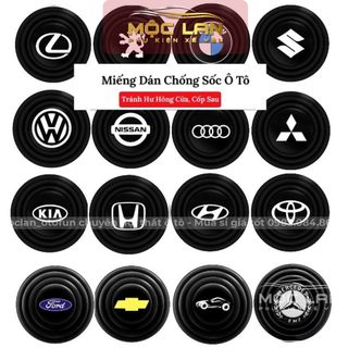 Nút giảm chấn cao su dán cánh cửa xe ô tô có nhiều logo hãng xe - miếng dán chống xốc dán nhiều vị trí siêu chắc giá sỉ