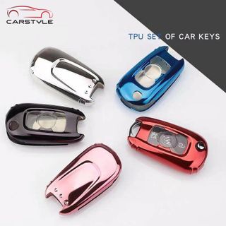 Ốp chìa khóa mạ crom Vinfast Fadil - bảo vệ chìa khóa chất lượng sang trọng - bao nhựa TPU mạ 4 màu đỏ đen xanh trắng