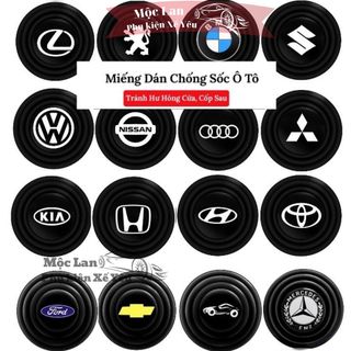 Nút giảm chấn cao su dán cánh cửa xe ô tô có nhiều logo hãng xe - miếng dán chống xốc dán nhiều vị trí siêu chắc