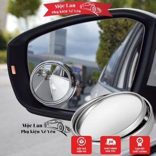 ACP-035 Gương lồi có viền gắn kính hậu xe ô tô, xe hơi xoay 360 độ xóa điểm mù tráng bạc - thương hiệu AI CHE PIN giá sỉ