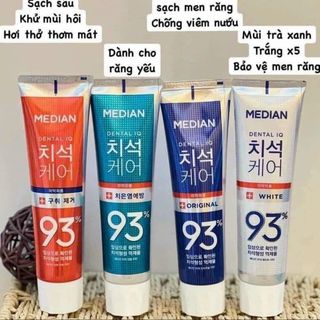 Kem đánh răng Median HÀN QUỐC 93% đủ màu TRẮNG SẠCH RANG -THƠM MIỆNG