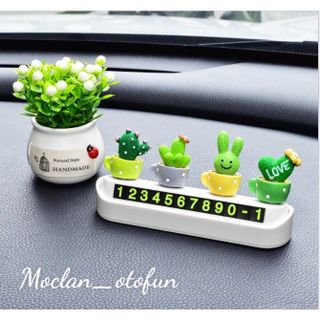 (decor) Chậu Cây Mini Trang Trí Taplo Ô Tô, Bàn Làm Việc Xanh Mát Sinh Động - Mộc Lan Phụ Kiện Xế Yêu