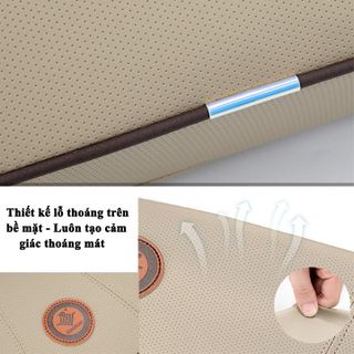 (HOT) Gối da kê cổ chống đau mỏi vai gáy khi lái xe ô tô - hàng đẹp ruột cao su non đúc nguyên khối dễ dàng lau chùi VS