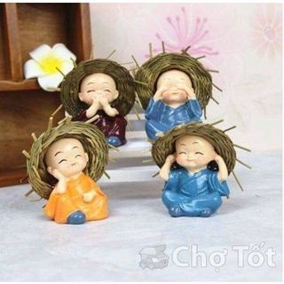 Set tượng tứ không trang trí taplo ô tô, táp lô xe hơi và bàn làm việc - Tượng phật bình an - Mộc Lan Phụ Kiện Xế Yêu