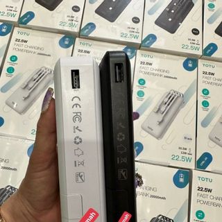 Sạc dự phòng ToTu CPBL-07 20000mah, tích hợp 4 dây sạc, giá đỡ điện thoại