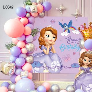 Bộ Sinh Nhật Sofia Và Vương Miệng–L0042(Kèm bơm tay).