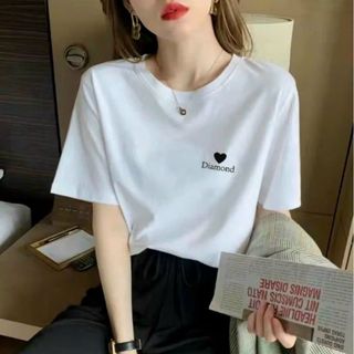 Áo thun nữ tay ngắn in chữ Diamond đơn giản chất vải cotton thoáng mát hàng sll sỉ sẵn kho Thanh Thảo