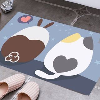 SỈ Thảm lau chân mẫu THAM06, thảm chùi chân nhà bếp bali đế cao su chống trơn trượt 40x60cm dễ thương