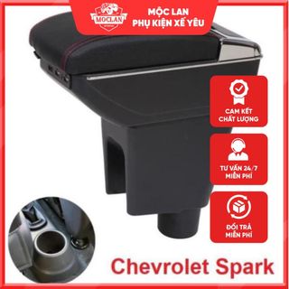 Bệ/Hộp tỳ tay ô tô Chevrolet Spark cao cấp tích hợp 7 cổng USB Hàng Loại 1 giá sỉ