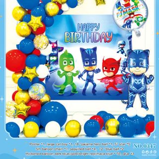 Bộ Sinh Nhật Pjmasks -0347 (kèm bơm tay)