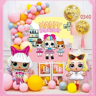 Bộ Sinh Nhật Bé Gái -0340 (kèm bơm tay)