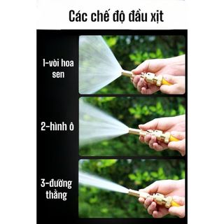 Đầu vòi xịt tăng áp lực nước mini Vòi xịt nước tăng áp đa năng bằng đồng tưới cây rửa xe cực mạnh kèm đai siết ống