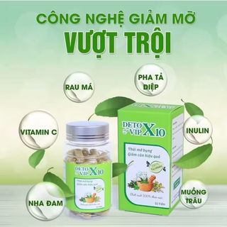 Detox Vip X10 giảm cân giảm mỡ ban đêm hộp 55viên giá sỉ - giá bán buôn Giá: Liên hệ