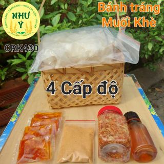 Bánh tráng muối khè siêu cay 4 cấp độ