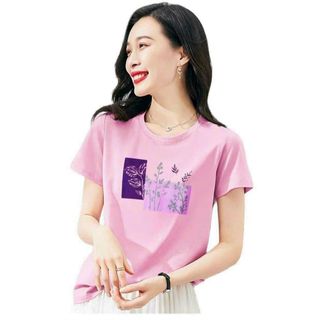 Áo thun mẫu mới hình hoa cỏ hàng về số lượng lón sẵng kho thanh thảo