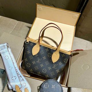 Túi xách Sét LvvNeverfull mini sz22 (2 Box - Hàng đẹp) Fullbox, có logo mã cod, Hàng super Vip