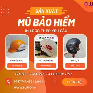 Đặt làm mũ bảo hiểm quảng cáo in logo - nón bảo hiểm quà tặng giá sỉ