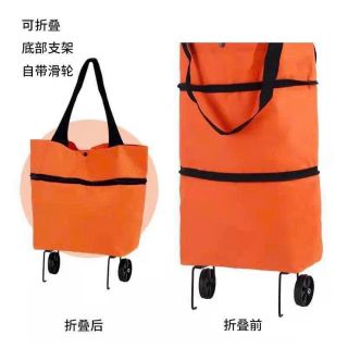 Túi đi chợ có bánh xe kéo gấp gọn tiện dụng,Túi gắn bánh xe kéo
