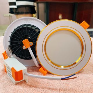 Đèn âm trần 9w 3 màu phi 90 CREALED nguồn tenta bảo hành 2 năm