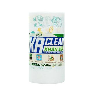 Khăn lau bếp đa năng KRCLEAN in hình Cuộn 100 tờ, khổ 20x25 - Thấm hút nước vượt trội, lau chén dĩa, lau bếp